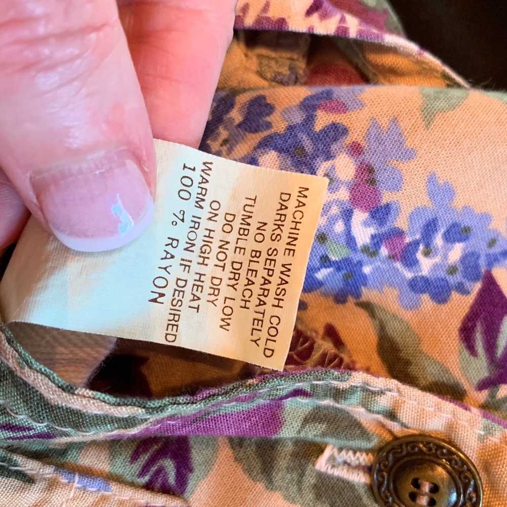 KC Parker Floral Bibbed Overall Dress Sz 8 - Picture 4 of 5